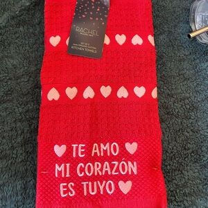 Rachel Zoe Valentine’s Day Red Heart Kitchen Towels